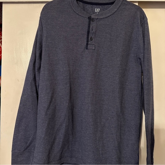 GAP Henley 3 button long sleeve Men M - Picture 7 of 9